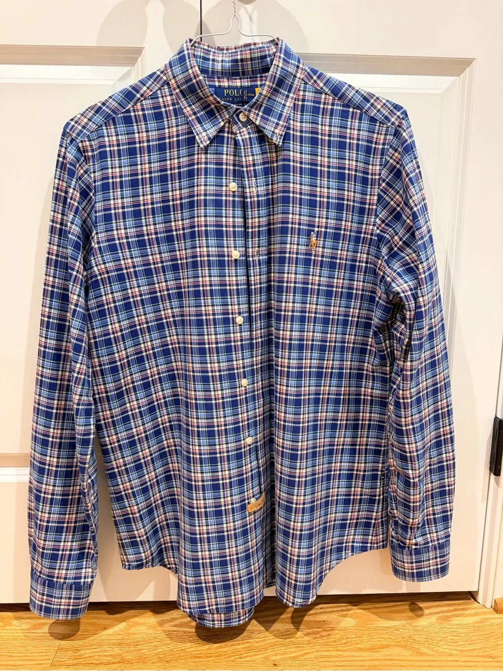 Polo by Ralph Lauren Blue and White Plaid Button-Down Shirt